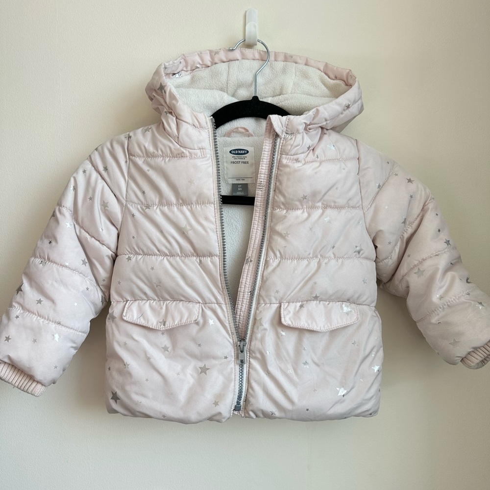 Old Navy Pink Frost Free Puffer
